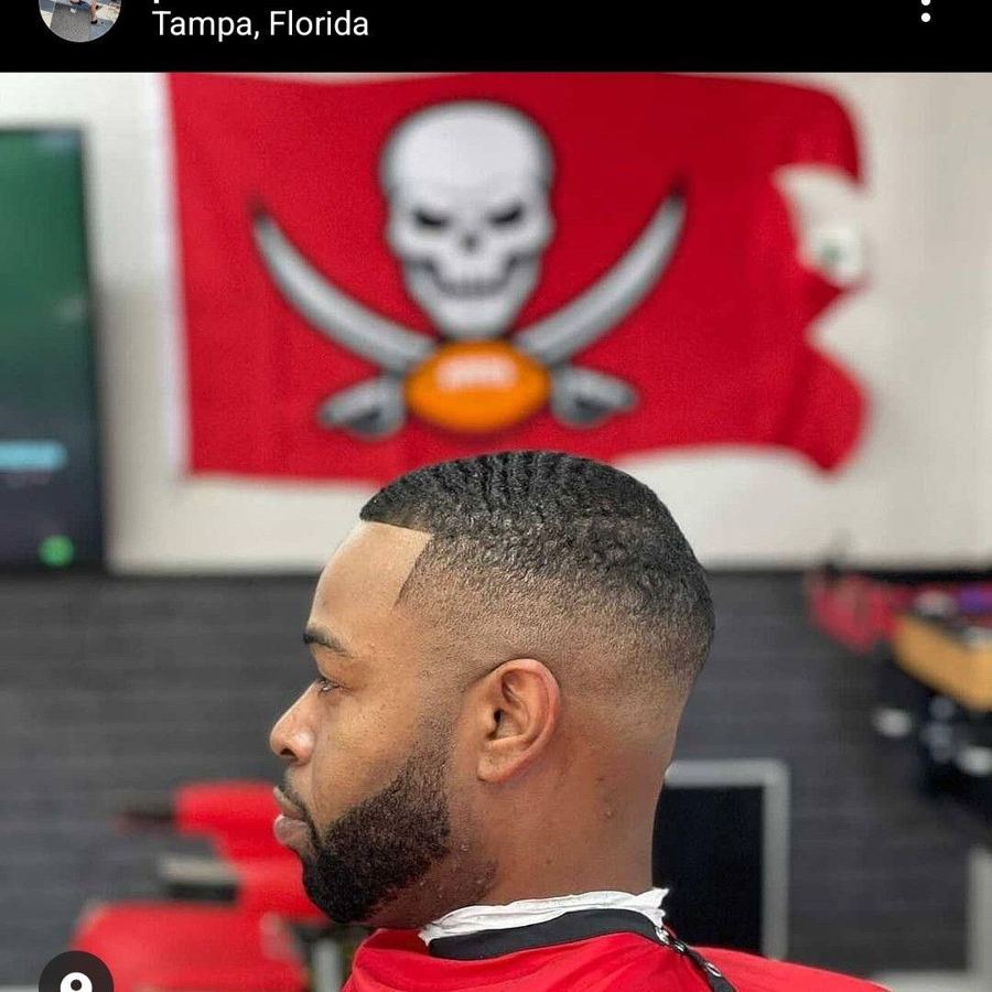 Fade under the Bucs flag